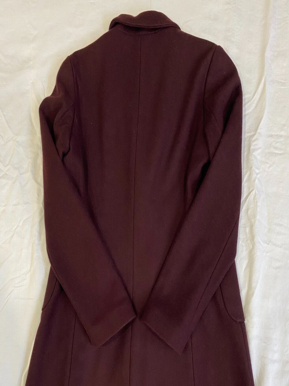 Adele Fado vintage women's burgundy coat 44 - Picture 6 of 9